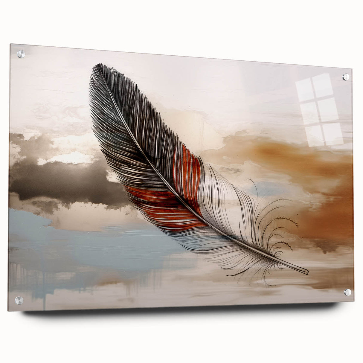 Abstract wall art canvas print showcasing vibrant colors and dynamic shapes, designed to add modern flair to any space, rolled for easy framing.