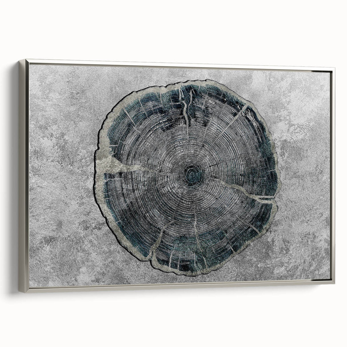 Colorful abstract wall art print showcasing vibrant swirling patterns in blues, oranges, and yellows, perfect for modern home decor.
