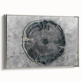 Colorful abstract wall art print showcasing vibrant swirling patterns in blues, oranges, and yellows, perfect for modern home decor.