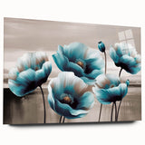 Abstract canvas artwork showcasing vibrant geometric patterns in bold colors, ideal for modern home decor. The piece is rolled and packaged in a protective cardboard tube.