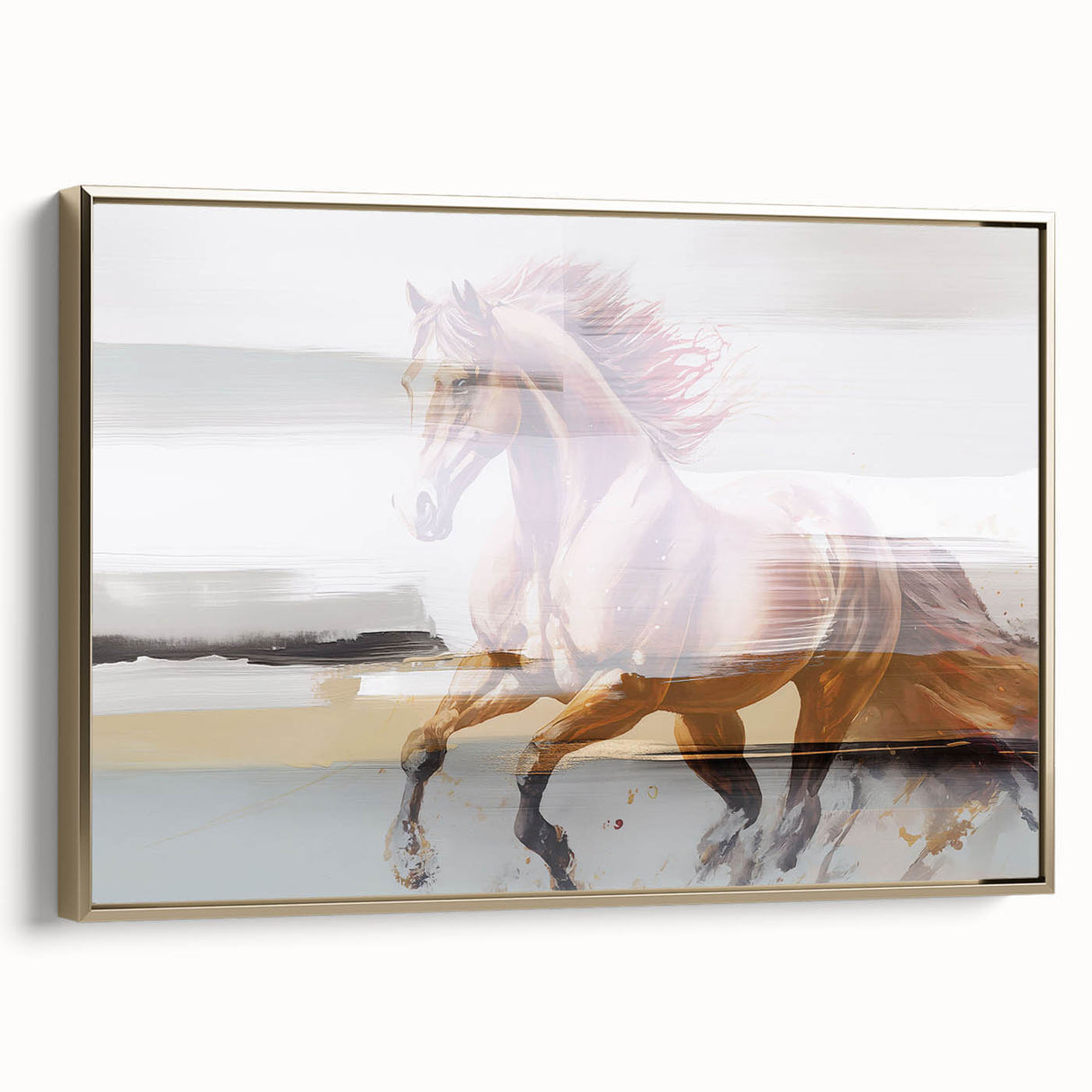 Abstract wall art canvas featuring vibrant colors and dynamic shapes, ideal for modern home decor. Textured surface enhances visual depth, perfect for living rooms or offices.