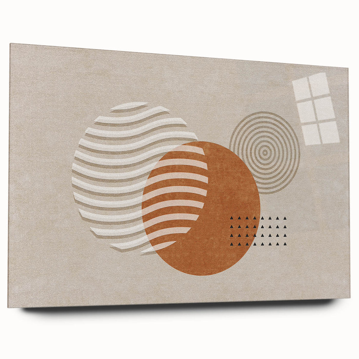 Colorful abstract wall art canvas showcasing vibrant geometric shapes in bold hues, ideal for modern home decor and artistic expression.