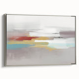 Colorful abstract canvas art print showcasing dynamic shapes and vibrant hues, ideal for modern home decor and creative spaces.