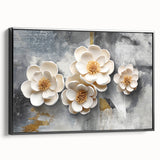 Colorful abstract canvas art featuring vibrant swirls of blue, orange, and yellow, perfect for modern home decor and artistic flair.