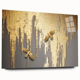 Vibrant abstract wall art canvas showcasing dynamic shapes and colors, perfect for modern home decor, emphasizing creativity and style.