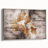 Abstract canvas artwork showcasing vibrant colors and fluid shapes, perfect for modern home decor, rolled and ready for framing.