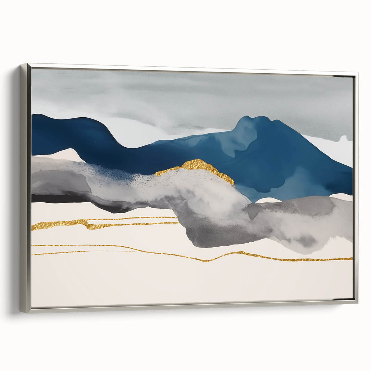 Abstract wall art canvas print showcasing vibrant colors and dynamic shapes, designed for modern decor, rolled and packed in a protective tube.