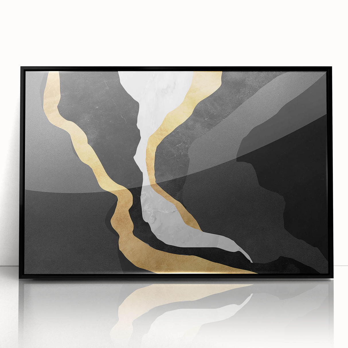 Abstract canvas art print showcasing vibrant colors and dynamic shapes, perfect for modern home decor, emphasizing creativity and style.