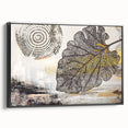 Abstract wall art canvas print showcasing vibrant colors and intricate geometric patterns, ideal for modern home decor, presented in a protective cardboard tube.
