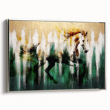 Abstract canvas artwork showcasing vibrant geometric patterns in bold colors, elegantly rolled and ready for display, emphasizing modern artistic flair.