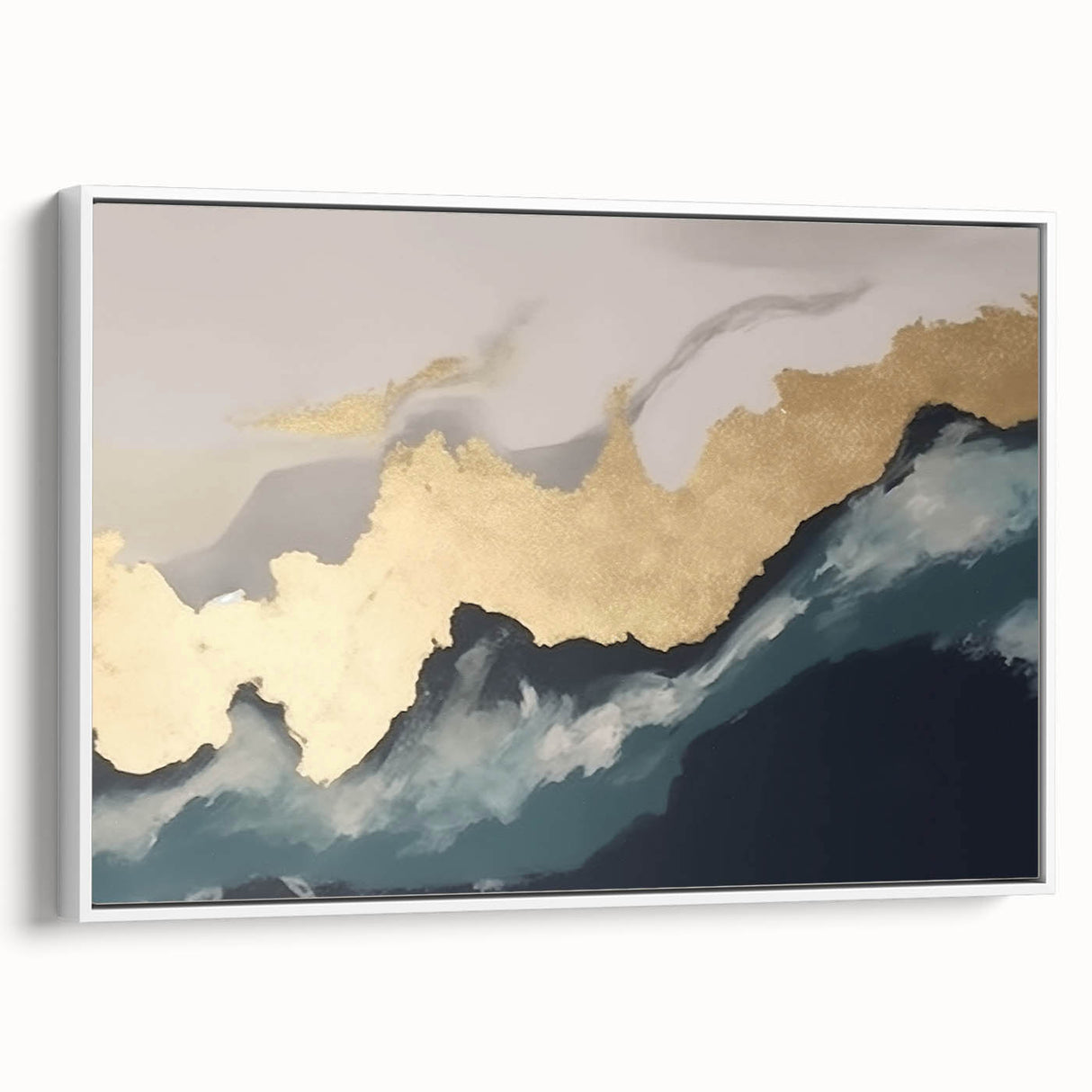 Colorful abstract canvas artwork showcasing vibrant swirls of blue, orange, and yellow, ideal for modern home decor, enhancing any living space with its dynamic design.