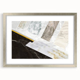 Abstract wall art canvas showcasing vibrant colors and geometric shapes, elegantly rolled and securely packaged in a durable cardboard tube for safe shipping.