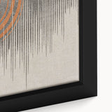 Abstract wall art canvas print showcasing vibrant colors and geometric patterns, rolled and securely packaged in a durable cardboard tube for protection.