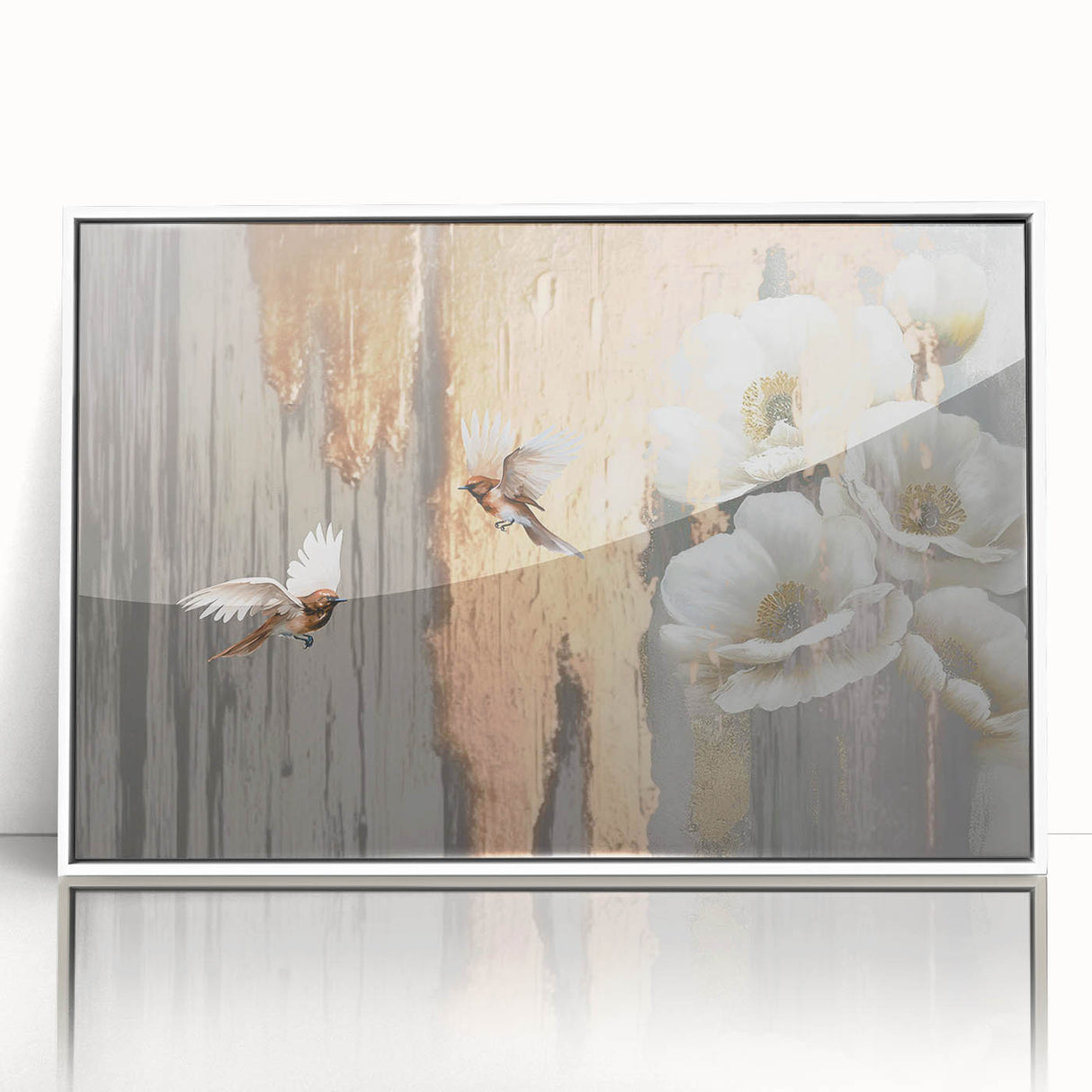 Abstract wall art canvas print showcasing vibrant colors and geometric shapes, rolled and securely packaged in a protective cardboard tube for shipping.