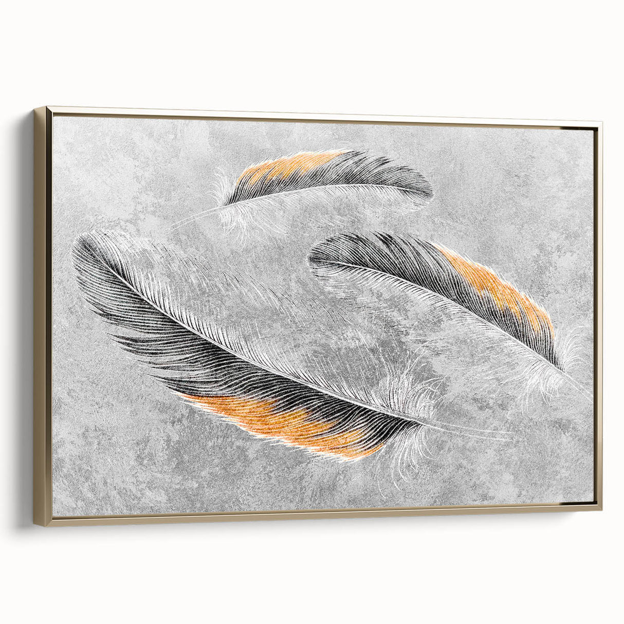 Vibrant abstract wall art canvas print showcasing swirling colors of blue, orange, and yellow, ideal for modern home decor.