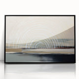 Colorful abstract wall art canvas print showcasing vibrant swirls of blue, orange, and yellow, perfect for modern home decor.