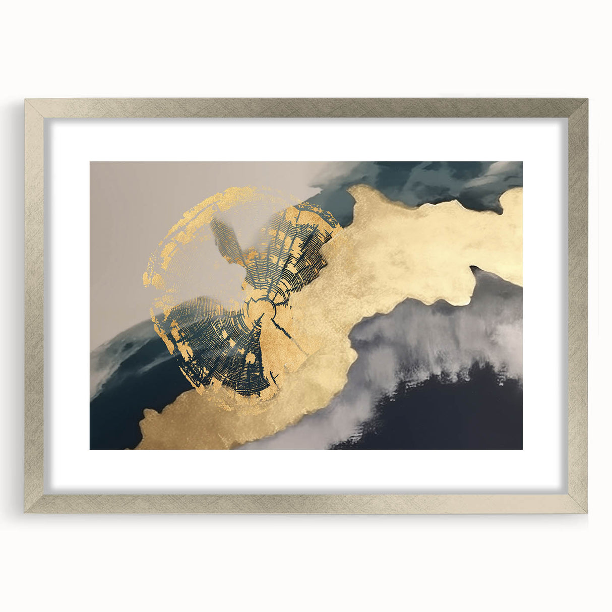Abstract wall art featuring vibrant colors and fluid shapes, designed to enhance modern decor. The canvas is rolled and securely packed in a protective tube for delivery.