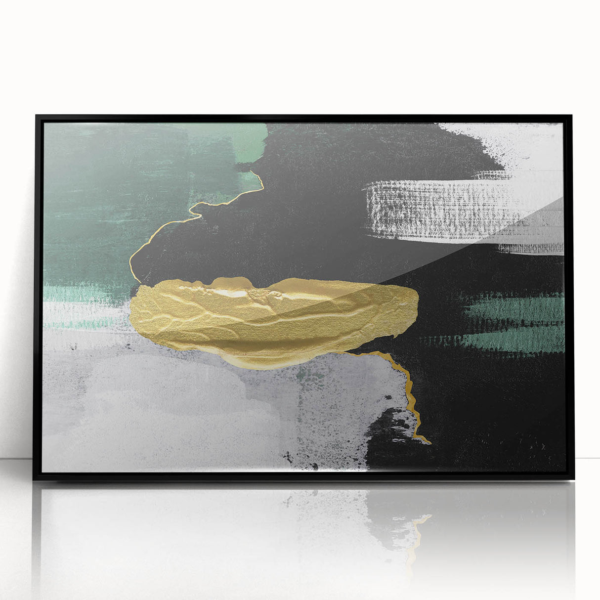 Colorful abstract canvas artwork showcasing dynamic shapes and vibrant hues, perfect for modern home decor or art enthusiasts.