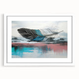 Abstract canvas art print showcasing vibrant colors and geometric shapes, ideal for modern home decor, elegantly rolled and ready for framing.