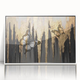 Abstract wall art canvas print showcasing vibrant colors and fluid shapes, ideal for modern home decor, emphasizing creativity and style.
