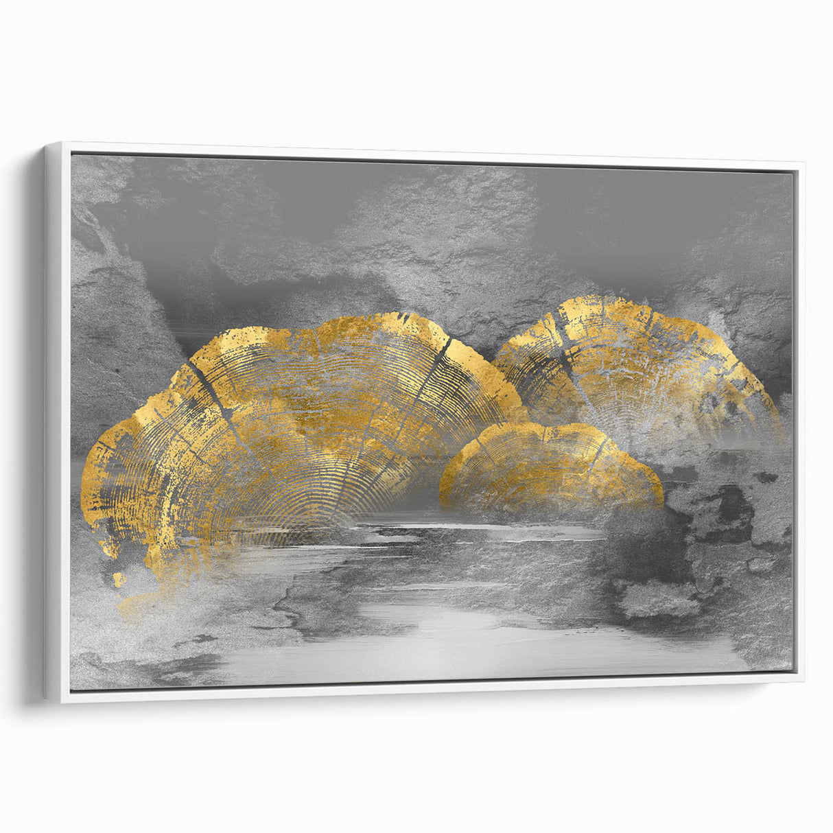 Abstract wall art canvas featuring vibrant colors and geometric shapes, rolled and securely packaged in a sturdy cardboard tube for safe shipping and display.