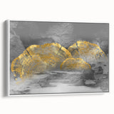 Abstract wall art canvas featuring vibrant colors and geometric shapes, rolled and securely packaged in a sturdy cardboard tube for safe shipping and display.