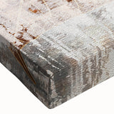 Abstract wall art canvas print showcasing vibrant colors and fluid shapes, ideal for modern decor; features striking blue, orange, and yellow hues.