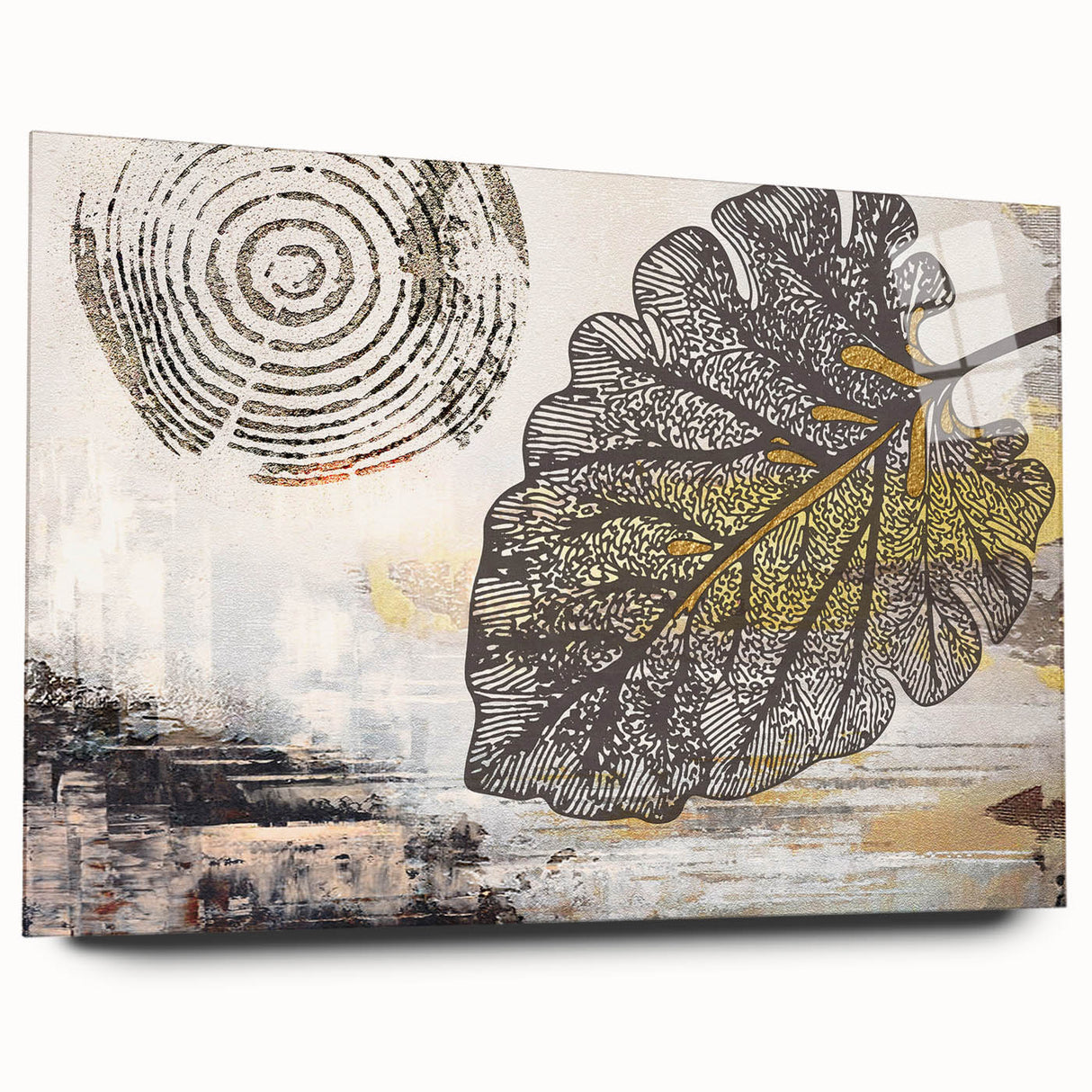 Abstract canvas art showcasing vibrant colors and fluid shapes, perfect for modern decor. The artwork is rolled and secured in a protective cardboard tube, ideal for easy transport and storage.