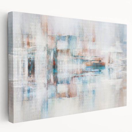 Abstract geometric wall art print in vibrant colors, showcasing dynamic shapes and patterns, ideal for modern home decor and aesthetic enhancement.