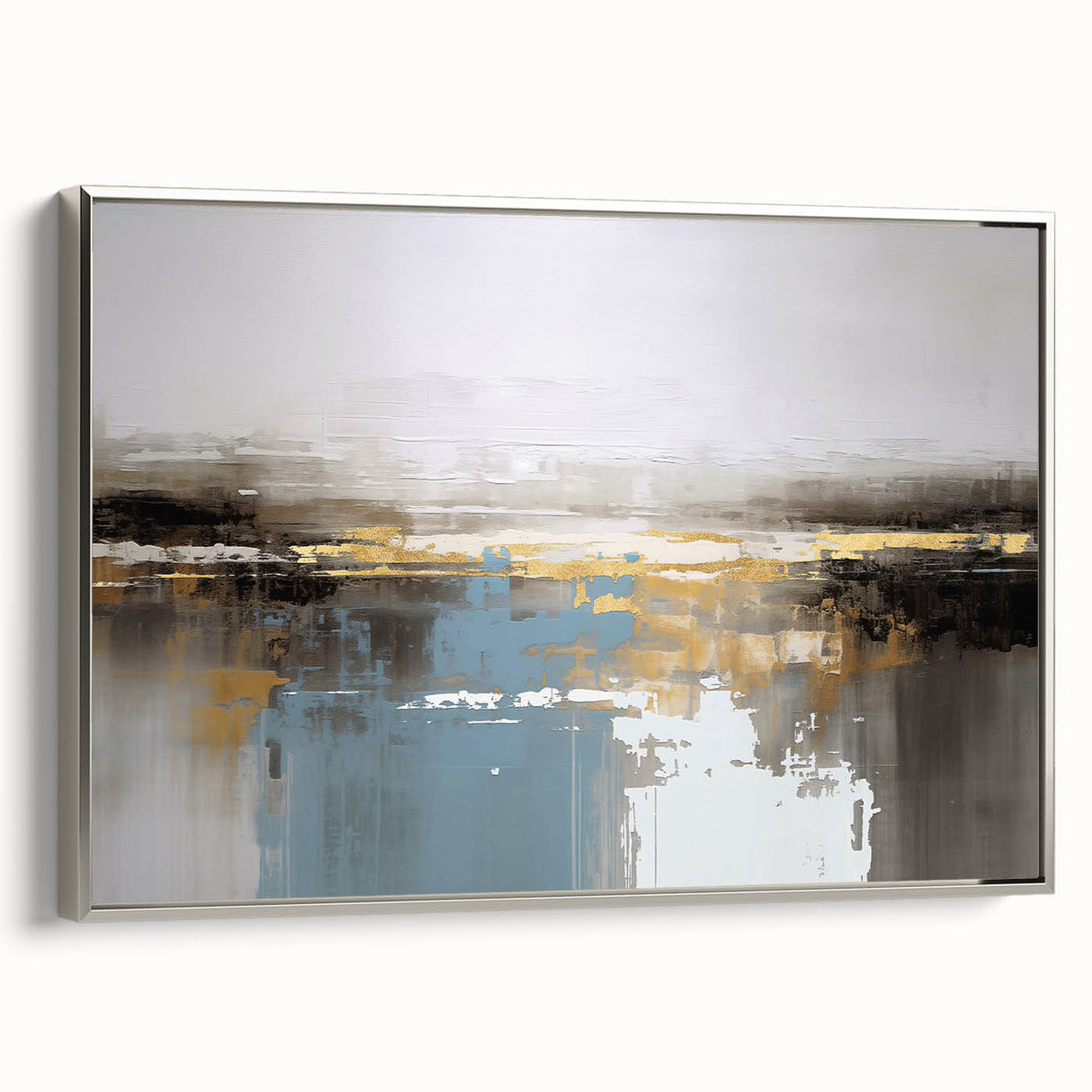 Abstract wall art canvas showcasing vibrant colors and geometric shapes, ideal for modern home decor. Packaged securely in a cardboard tube for safe delivery.