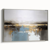 Abstract wall art canvas showcasing vibrant colors and geometric shapes, ideal for modern home decor. Packaged securely in a cardboard tube for safe delivery.