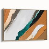 Abstract wall art canvas print showcasing vibrant colors and geometric shapes, ideal for modern home decor. The artwork is rolled and can be easily displayed.