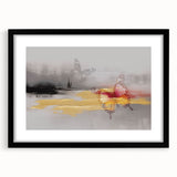 Colorful abstract art canvas featuring vibrant geometric patterns and fluid shapes, perfect for modern home decor or art enthusiasts, rolled for easy shipping.