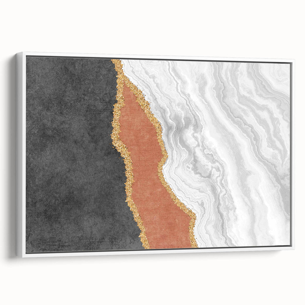 Abstract wall art print featuring vibrant colors and geometric shapes, ideal for modern home decor or office aesthetics, showcasing a dynamic design.