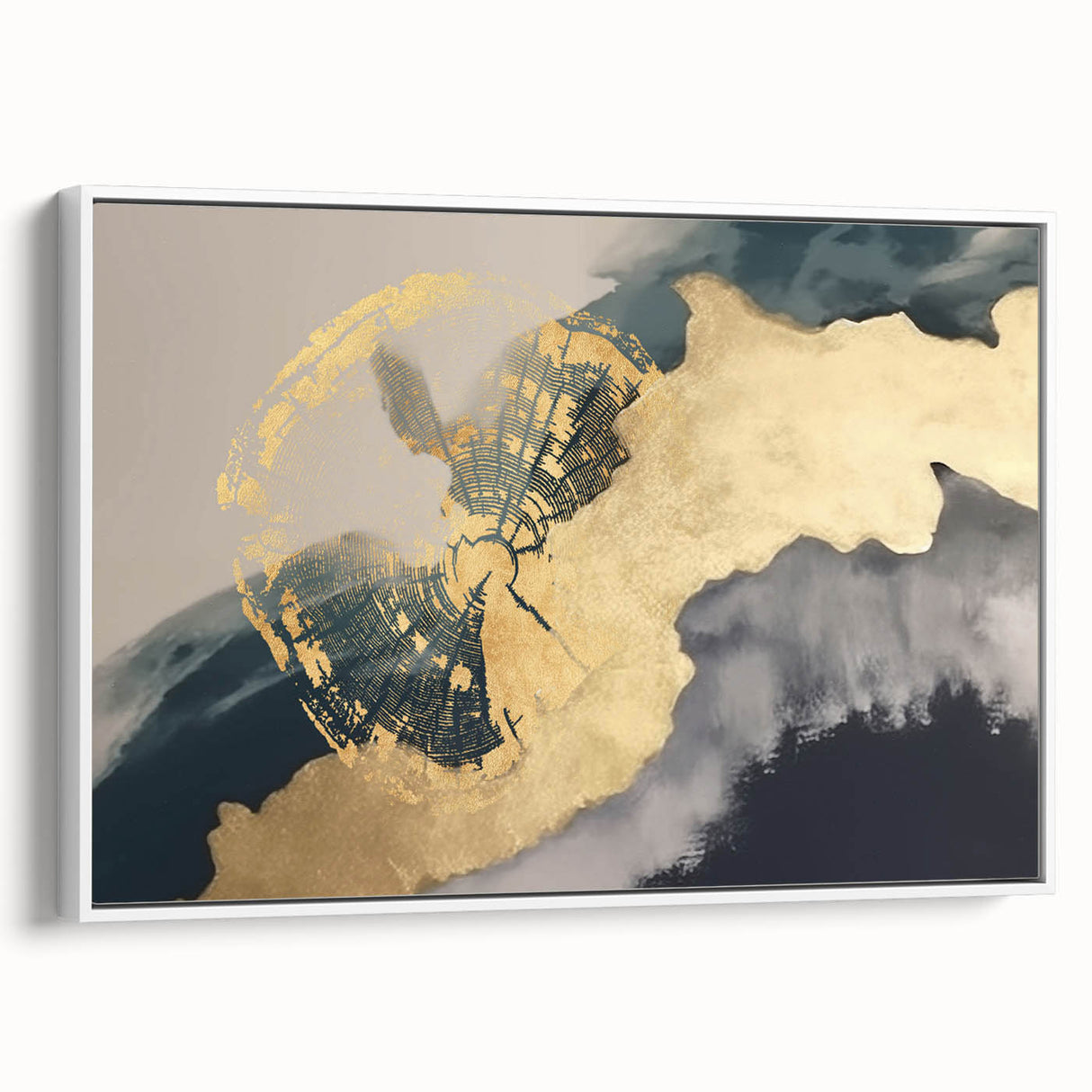 Abstract canvas artwork showcasing vibrant colors and dynamic shapes, ideal for modern home decor. The piece exudes a sense of energy and creativity, perfect for enhancing interior spaces.