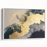 Abstract canvas artwork showcasing vibrant colors and dynamic shapes, ideal for modern home decor. The piece exudes a sense of energy and creativity, perfect for enhancing interior spaces.