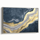 Vibrant abstract canvas art print showcasing bold geometric shapes in vivid colors, ideal for modern home decor or gallery display.