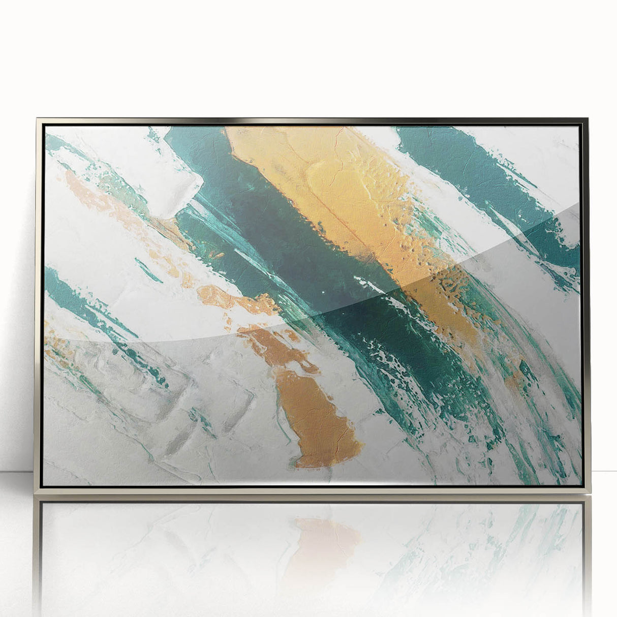 Vibrant abstract wall art canvas print showcasing dynamic shapes and vivid colors, perfect for modern home decor or artistic spaces.