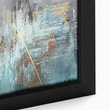 Colorful abstract canvas artwork featuring vibrant geometric shapes and patterns, perfect for modern home decor or art enthusiasts.