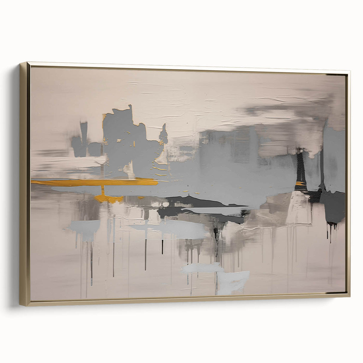 Colorful abstract wall art on canvas, showcasing vibrant swirls of blue, orange, and yellow, ideal for modern home decor and artistic expression.