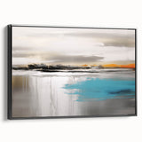 Abstract painting on canvas showcasing vibrant colors and dynamic brush strokes, perfect for modern home decor or art enthusiasts.