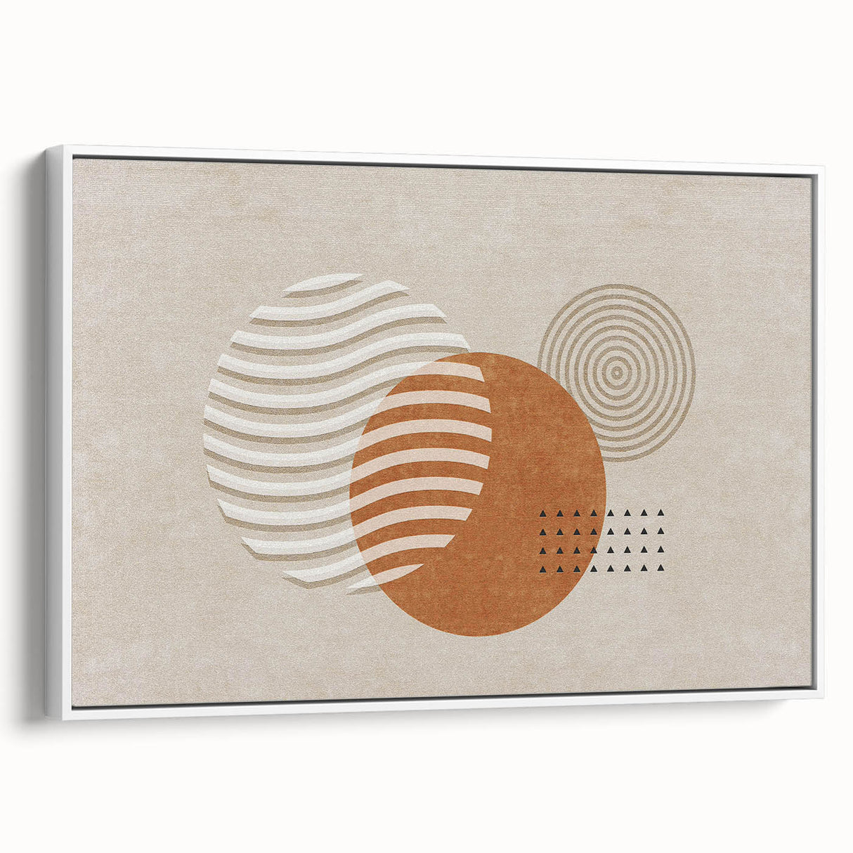 Colorful abstract canvas art print showcasing vibrant swirls of blue, orange, and yellow against a textured background, ideal for modern decor.