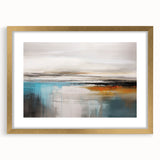 Colorful abstract wall art canvas print showcasing vibrant hues of blue, orange, and yellow, perfect for modern home decor and artistic expression.