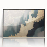 Vibrant abstract canvas artwork showcasing bold colors and dynamic shapes, ideal for modern home decor, elegantly displayed in a minimalistic setting.