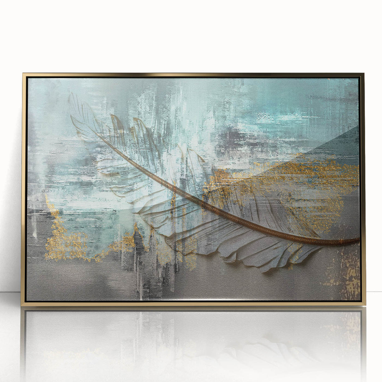 Abstract wall art canvas print showcasing vibrant swirls of blue, orange, and yellow, ideal for modern home decor and artistic accents.