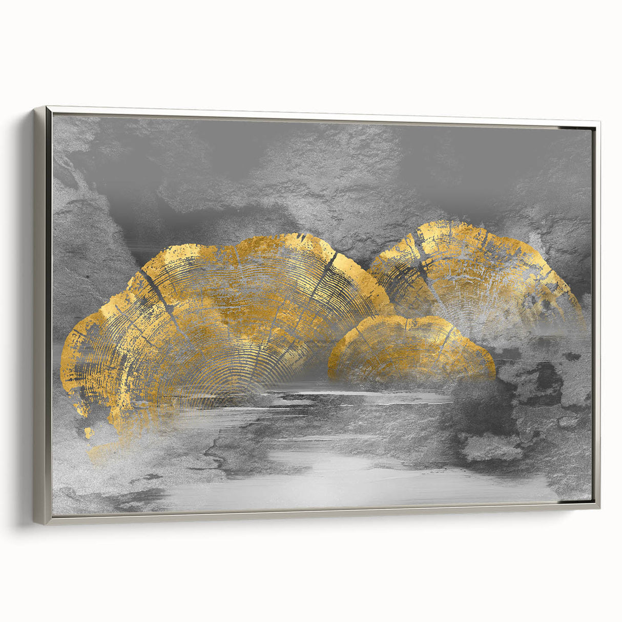 Abstract wall art canvas featuring vibrant colors and a dynamic geometric pattern, displayed in a modern living room setting, enhancing contemporary decor.