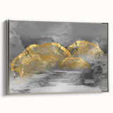 Abstract wall art canvas featuring vibrant colors and a dynamic geometric pattern, displayed in a modern living room setting, enhancing contemporary decor.