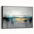 Colorful abstract wall art canvas print showcasing vibrant geometric patterns, perfect for modern home decor. The artwork features bold hues of blue, yellow, and red, evoking a sense of energy and creativity, ideal for brightening any living space.