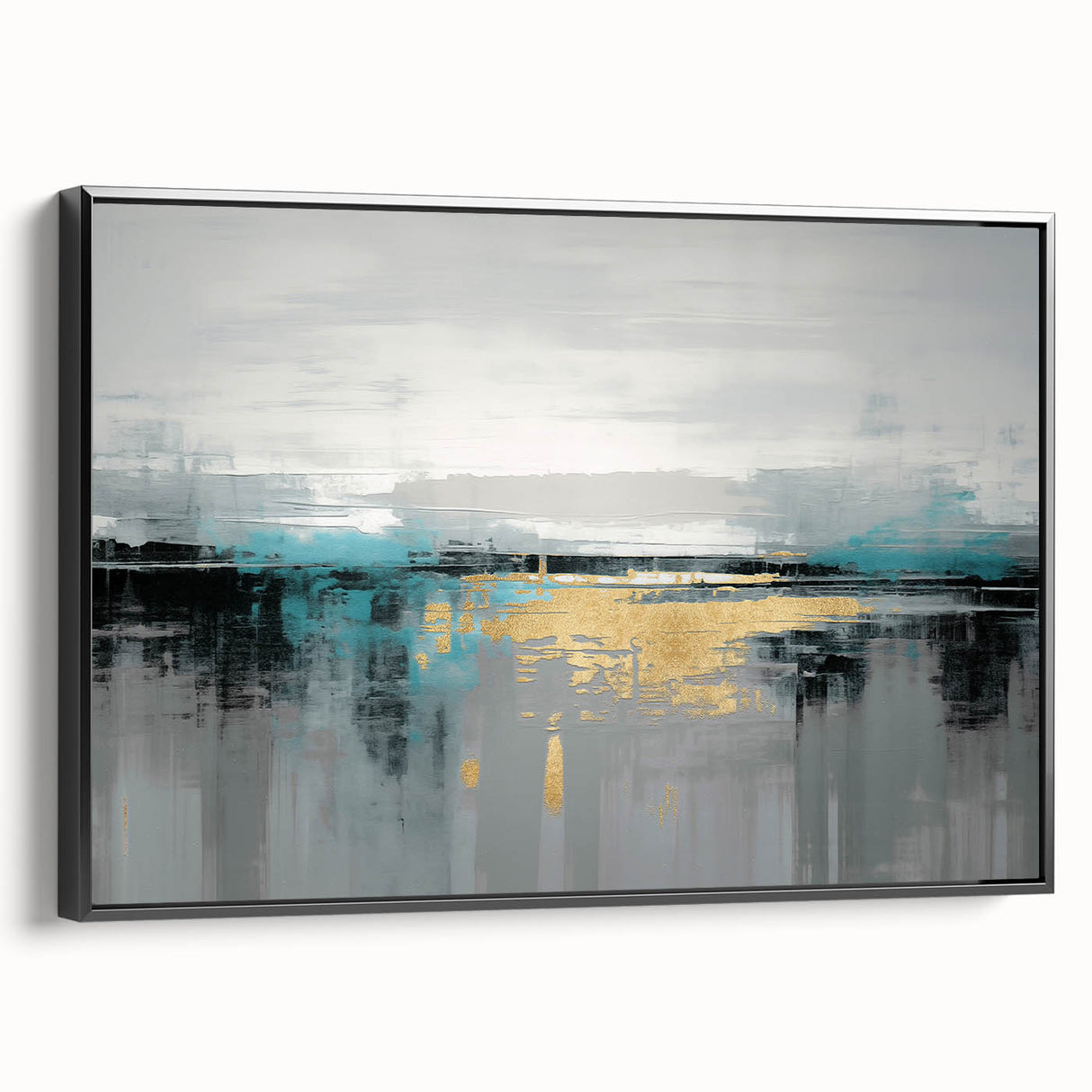 Colorful abstract wall art canvas print showcasing vibrant geometric patterns, perfect for modern home decor. The artwork features bold hues of blue, yellow, and red, evoking a sense of energy and creativity, ideal for brightening any living space.