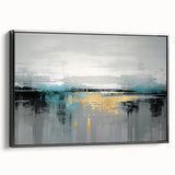 Colorful abstract wall art canvas print showcasing vibrant geometric patterns, perfect for modern home decor. The artwork features bold hues of blue, yellow, and red, evoking a sense of energy and creativity, ideal for brightening any living space.